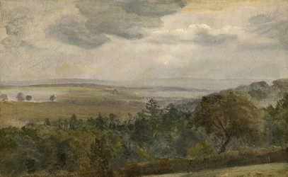 Weite Landschaft mit Wolken, um 1850