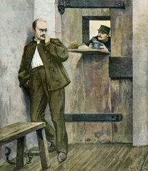 Kapitän Alfred Dreyfus im Gefängnis de la Santé