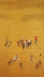 Kublai Khan (1214-94) auf der Jagd, Yuan-Dynastie