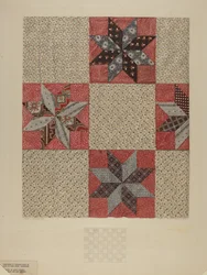 Stern-Design-Bettdecke, ca. 1937