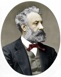 Jules Verne (1828-1905), französischer Romanautor, hier im Jahr 1877