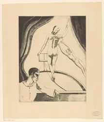 Seiltänzerin, Trapezkünstler und Pierrot