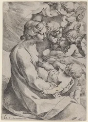 Madonna und Kind mit Engeln