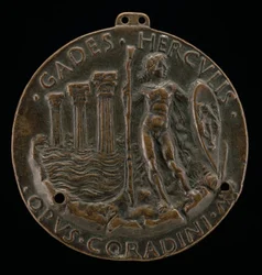 Herkules und drei Säulen im Meer (Rückseite), 1472