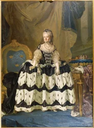Louise Ulrike von Preußen, Königin von Schweden - Porträt von Louisa Ulrika von Preußen (1720-1782), Königin von Schweden, von Pasch, Lorenz, der Jüngere (1733-1805). Öl auf Leinwand