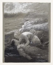 Die kleine Meerjungfrau rettet den ertrinkenden Prinzen