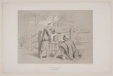 Im Königshof, S. 65, Illustration zu Christian Winthers "Hjortens Flugt"