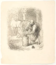 Entwurf für eine Illustration zu Skarnbassen