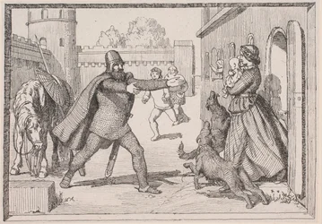 Illustration zu Adam Oehlenschlägers Gedicht „Die zwei Kirchtürme“
