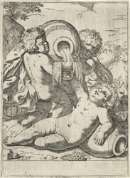 Bacchanal von drei Kindern