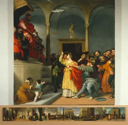 Altarbild der Heiligen Lucia oder Heilige Lucia vor dem Richter