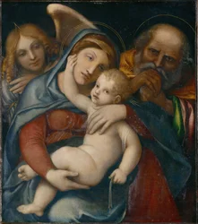 Heilige Familie mit dem Engel Gabriel