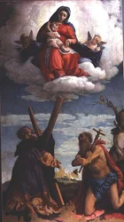 Madonna und Kind in Herrlichkeit mit St. Andreas und St. Hieronymus