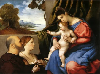 Madonna mit Kind und zwei Stiftern