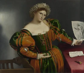 Porträt einer von Lucretia inspirierten Frau
