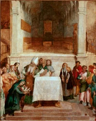 Darstellung im Tempel Gemälde von Lorenzo Lotto (ca. 1480-1556) 1554-1556 Loreto, Palazzo Apostolico