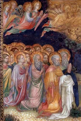 Die Taufe Jesu durch Johannes den Täufer Detail Fresko von Lorenzo
