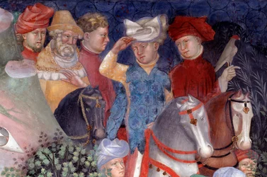 Die Predigt von Johannes dem Täufer an die Menschenmengen (Detail)
