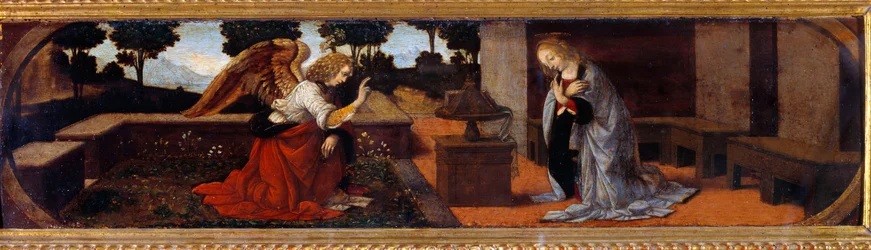 Die Verkündigung. Gemälde von Lorenzo di Credi (1458-1537) 15. Jahrhundert