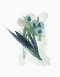 Abstrakte blaue Blüten