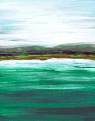 Ruhige Grüne Meereslandschaft
