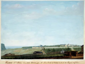 Ansicht von Longwood auf der Insel Sainte Helene, Mai 1821