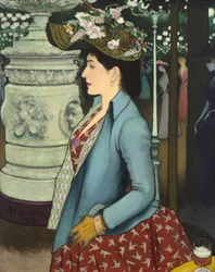 Eine elegante Frau im Élysée Montmartre