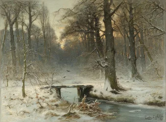 Ein Januarabend im Wald von Den Haag