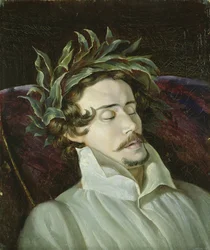 Der Maler Erwin Speckler auf seinem Sterbebett