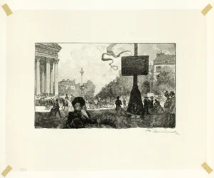 Ecke der Rue Royale, Platte sechzehn aus Le Long de la Seine et des Boulevards