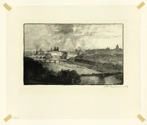 Paris, gesehen vom Pavillon de Flore, Platte elf aus Le Long de la Seine et des Boulevards