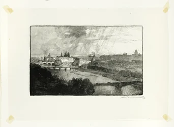 Paris, gesehen vom Pavillon de Flore, Platte elf aus Le Long de la Seine et des Boulevards