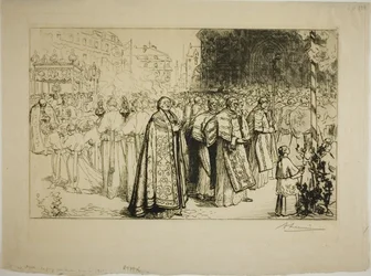 Wiedereintritt der Prozession in die Kathedrale von Nantes