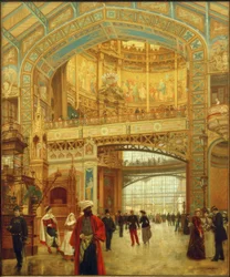 Die zentrale Kuppel der Maschinenhalle auf der Weltausstellung 1889