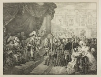 Empfang durch das Direktorium, Platte 29 aus Das politische und militärische Leben Napoleons