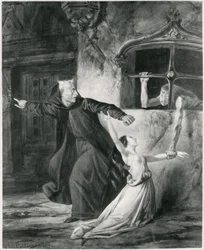 Sachette, Esmeralda und Claude Frollo, Illustration zu 