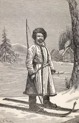 Ein Eingeborener von Wotjak, Russland, aus 