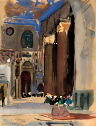 Innenraum der Sultan-Kalaoun-Moschee, Kairo, Ägypten, 1928