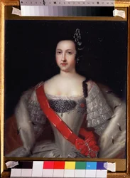 Porträt der Regentin von Russland Anna Leopoldowna (1718-1746), Mutter des Zaren Iwan VI.