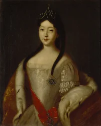 Porträt der Zesarewna Anna Petrowna von Russland 1708-1728, Tochter von Kaiser Peter I. von Russland, 1725