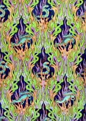 Tapetendesign mit Drachen