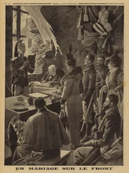 Eine Hochzeit an der Front, Hauteville, Arras, Frankreich, Erster Weltkrieg