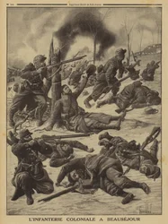 Französische Kolonialinfanterie kämpft bei Beausejour, Erster Weltkrieg