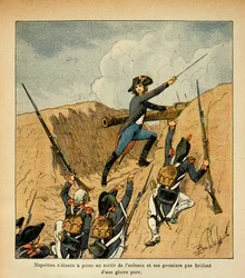 Bonaparte führt seine Truppen an, aus dem Buch „The Memorial of Saint Helene“ von Graf Emmanuel de Las Cases