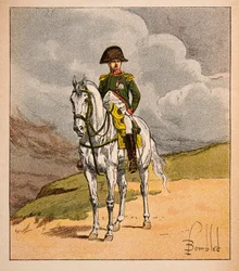 Reiterporträt von Kaiser Napoleon I., aus dem Buch „The Memorial of Saint Helene“ von Graf Emmanuel de Las Cases
