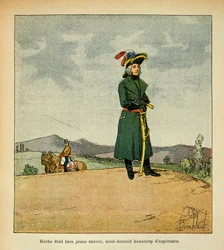Illustration von Louis Bombled aus dem Buch „Das Memorial von Saint Helene“ von Graf Emmanuel de Las Cases: Porträt von General Louis LaZare Hoche
