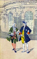 Voltaire mit Friedrich II. von Preußen