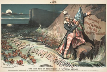 Die Flut der Einwanderung - eine nationale Bedrohung. Judge Magazine, 22. August 1903, 1903.