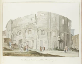 Außenmauer des alten Theaters von Catania (Voyage en Italie, en Sicile et à Malte - 1778)