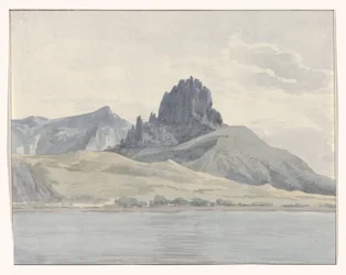 Ansicht der Küste von Pentidatilo jenseits des Kaps Spartivento (Titel auf dem Objekt) Reise nach Italien, Sizilien und Malta - 1778 (Serientitel)